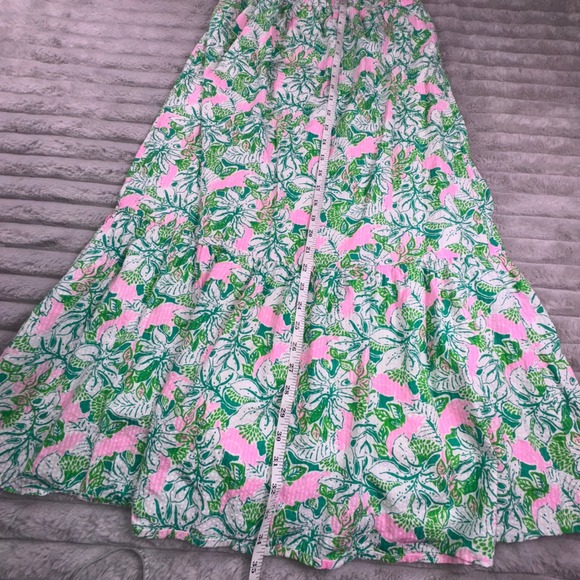 Lilly Pulitzer Dress Women's 4‎ Kasida Ruffle Set One Shoulder Top Maxi Skirt - Picture 12 of 16